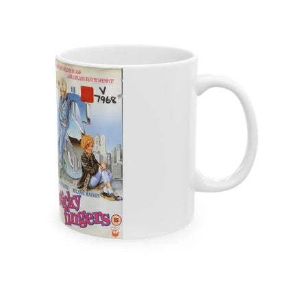 STICKY FINGERS (VHS COVER) - White Coffee Mug-Go Mug Yourself