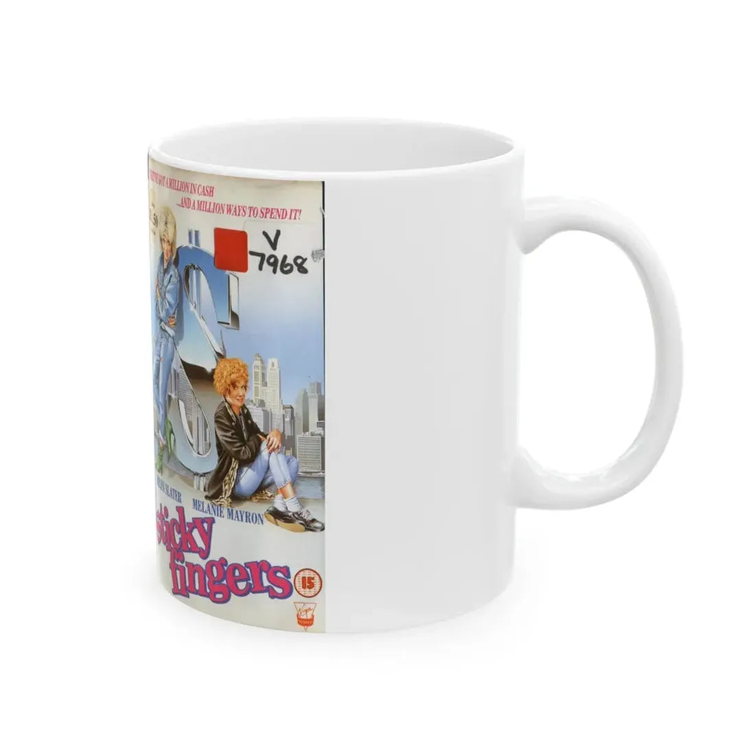 STICKY FINGERS (VHS COVER) - White Coffee Mug - Go Mug Yourself