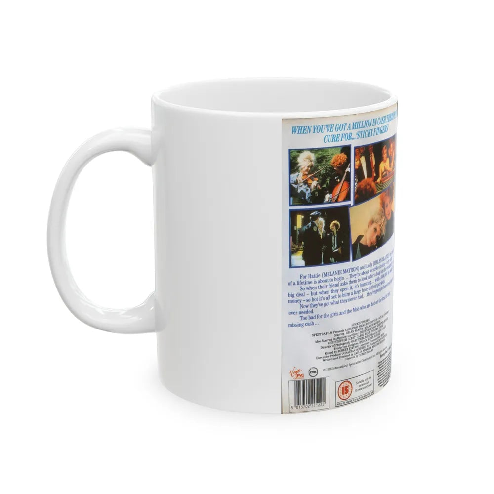 STICKY FINGERS (VHS COVER) - White Coffee Mug-Go Mug Yourself