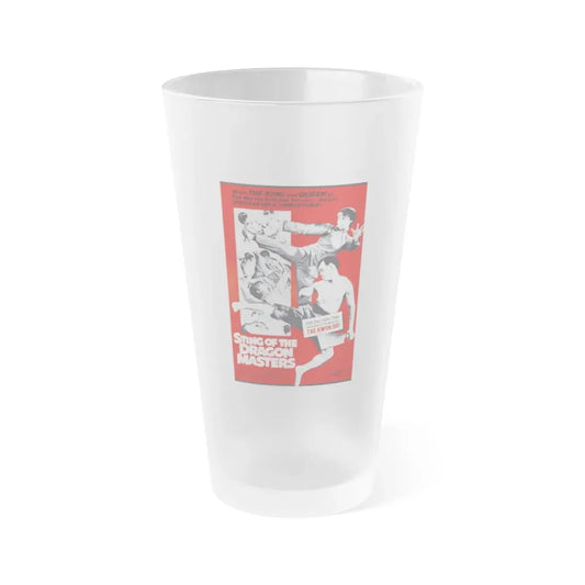 STING OF THE DRAGON MASTERS 1973 Movie Poster - Frosted Pint Glass 16oz Default Title - Go Mug Yourself
