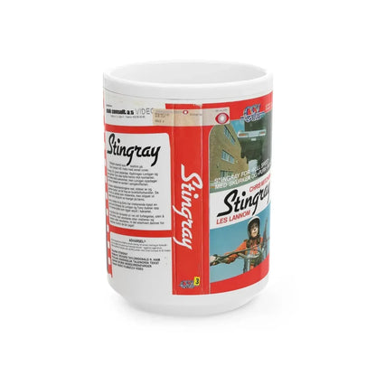 STINGRAY (VHS COVER) - White Coffee Mug 15oz - Go Mug Yourself