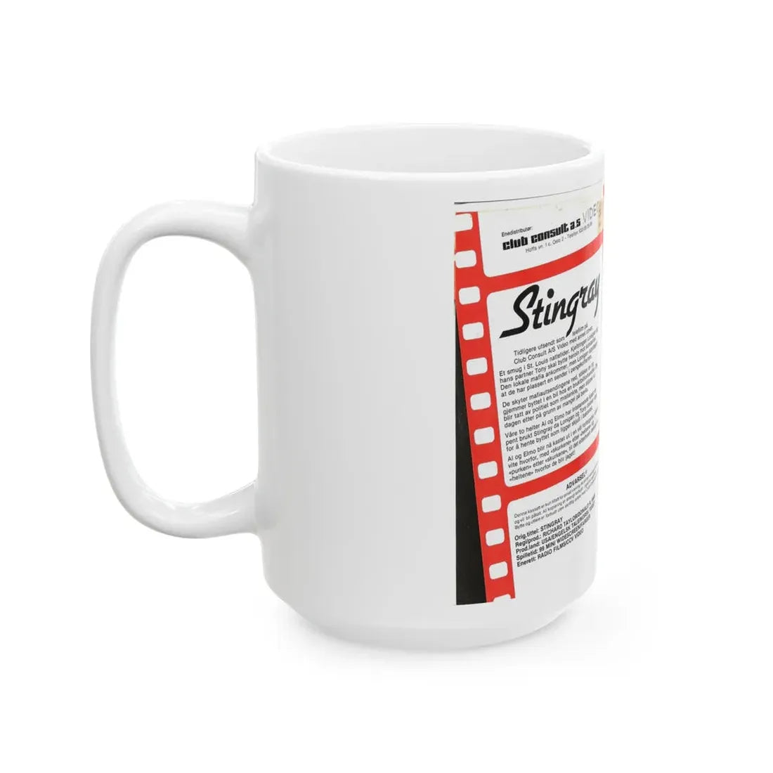 STINGRAY (VHS COVER) - White Coffee Mug - Go Mug Yourself