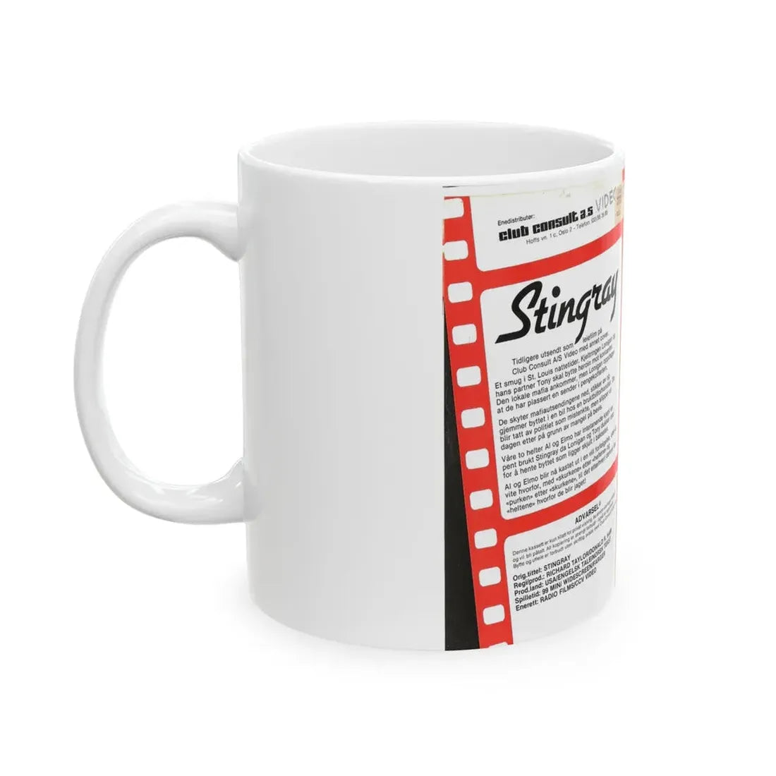 STINGRAY (VHS COVER) - White Coffee Mug - Go Mug Yourself
