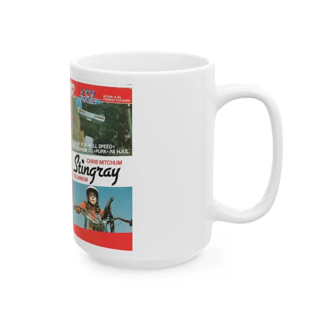 STINGRAY (VHS COVER) - White Coffee Mug - Go Mug Yourself