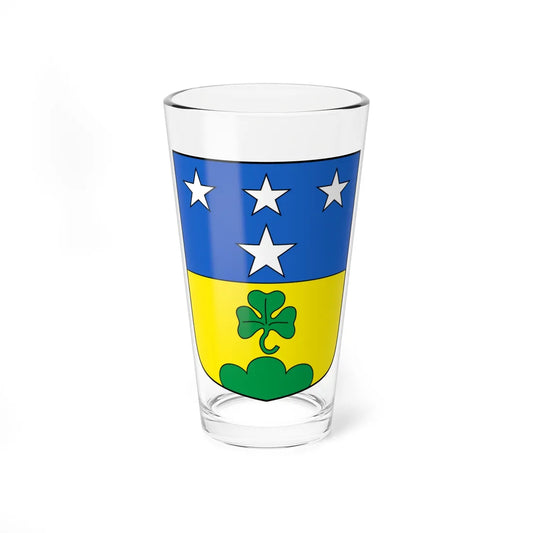 StNiklaus VS-blazon (Switzerland) (Coat of Arms) Pint Glass 16oz 16oz - Go Mug Yourself