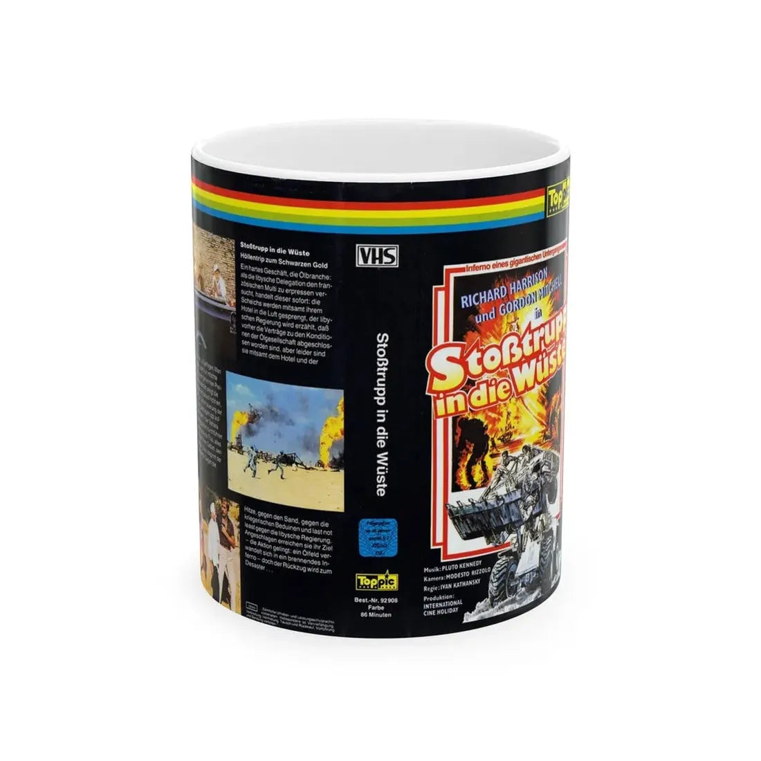 STOBTRUPP IN DIE WUSTE (VHS COVER) - White Coffee Mug 11oz - Go Mug Yourself
