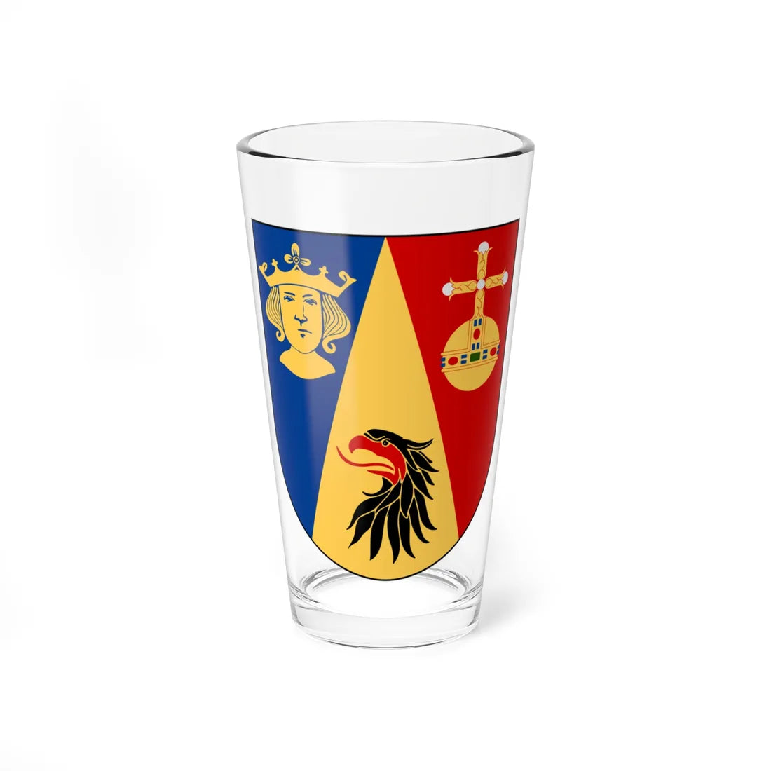 Stockholm län vapen (Sweden) (Coat of Arms) Pint Glass 16oz 16oz - Go Mug Yourself