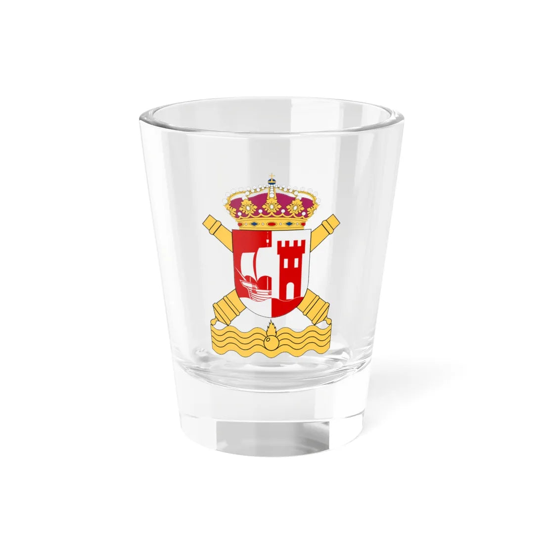 Stockholms kustartilleriförsvar vapen (Sweden) (Coat of Arms) Shot Glass 1.5oz 1.5oz - Go Mug Yourself