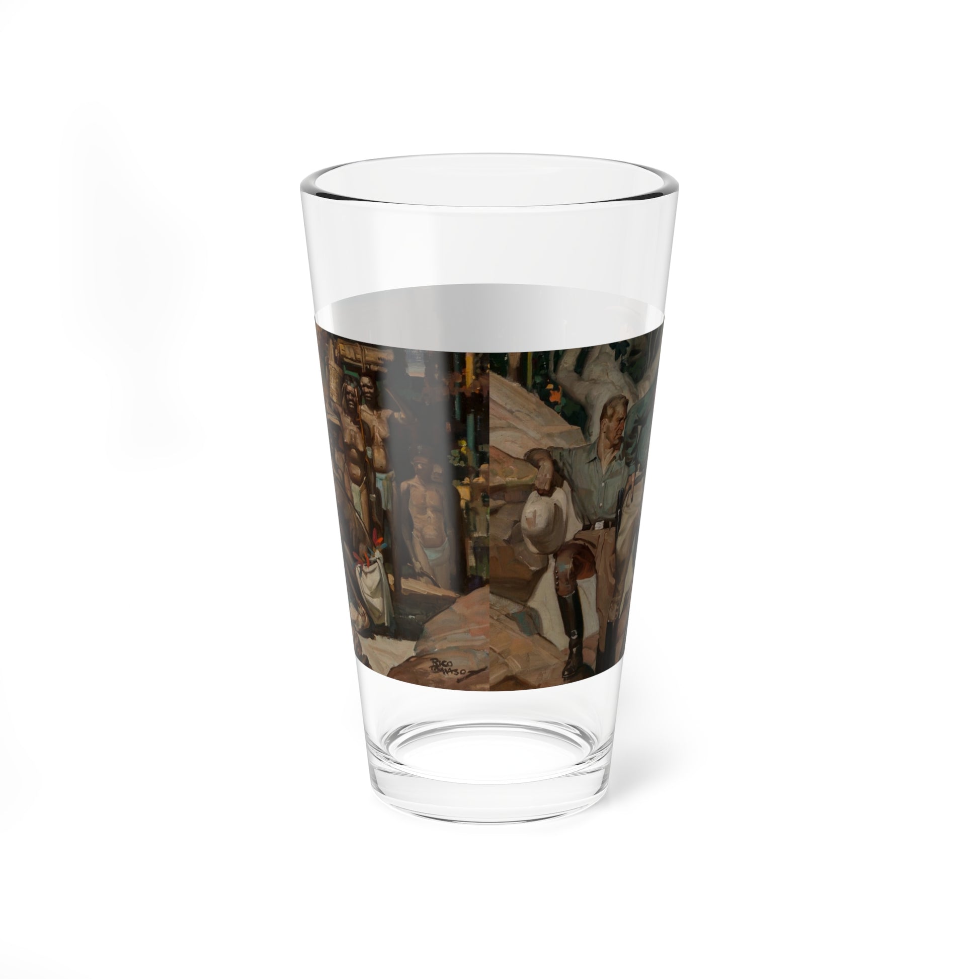 Stockmen and Bushmen (Magazine Illustration) Pint Glass 16oz-Go Mug Yourself