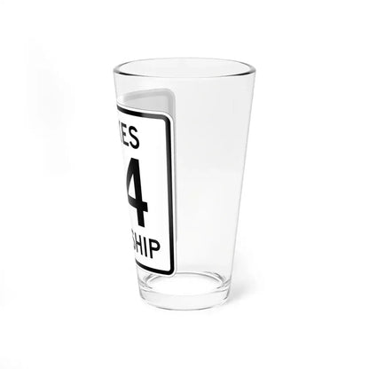 Stokes Township Route 84 Logan County Ohio (Ohio) (Road Sign) Pint Glass 16oz - Go Mug Yourself