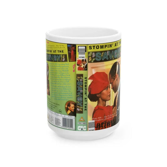 STOMPIN AT THE SAVOY (VHS COVER) - White Coffee Mug 15oz - Go Mug Yourself