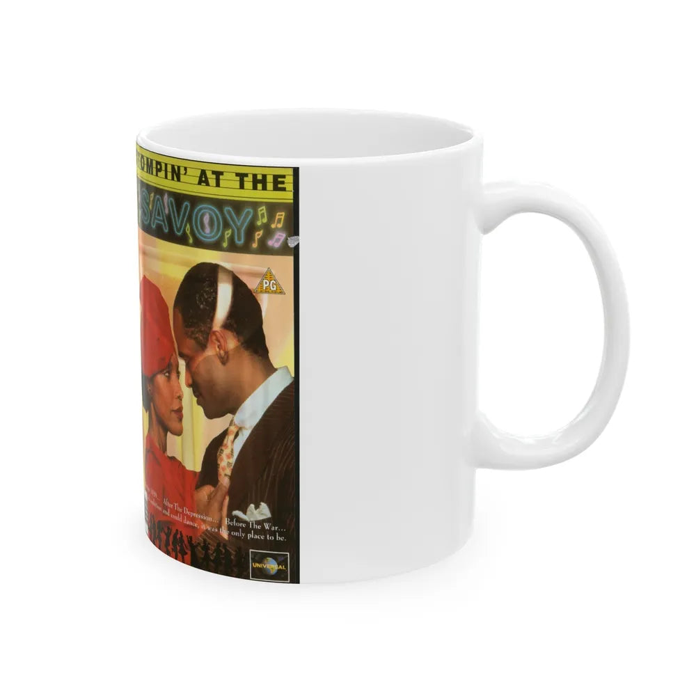 STOMPIN AT THE SAVOY (VHS COVER) - White Coffee Mug-Go Mug Yourself