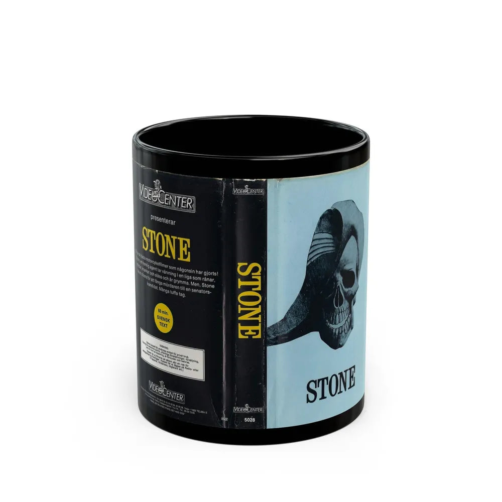 STONE (VHS COVER) - Black Coffee Mug-11oz-Go Mug Yourself