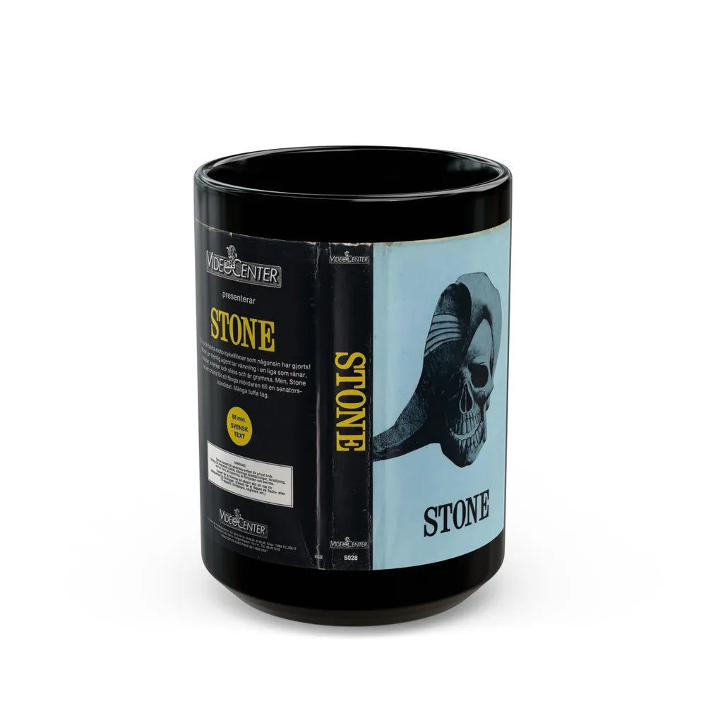 STONE (VHS COVER) - Black Coffee Mug-15oz-Go Mug Yourself