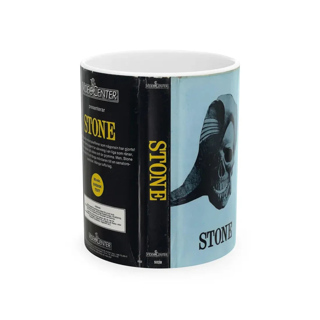 STONE (VHS COVER) - White Coffee Mug 11oz - Go Mug Yourself