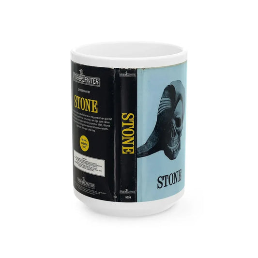 STONE (VHS COVER) - White Coffee Mug 15oz - Go Mug Yourself