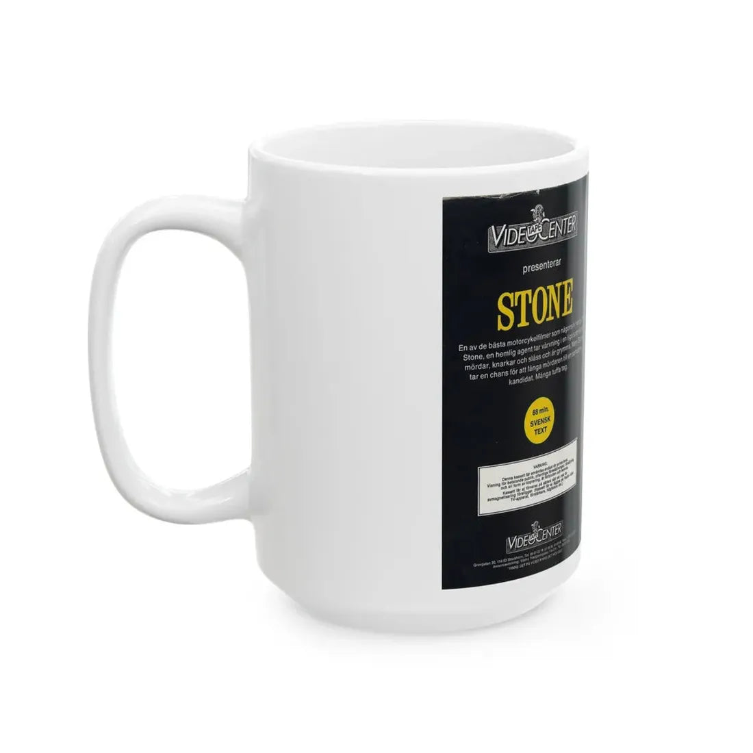 STONE (VHS COVER) - White Coffee Mug - Go Mug Yourself