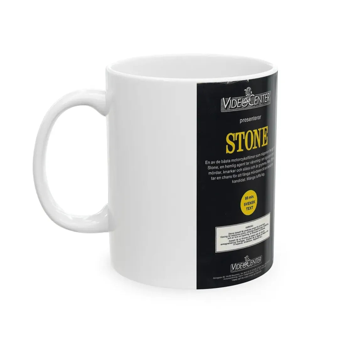 STONE (VHS COVER) - White Coffee Mug - Go Mug Yourself