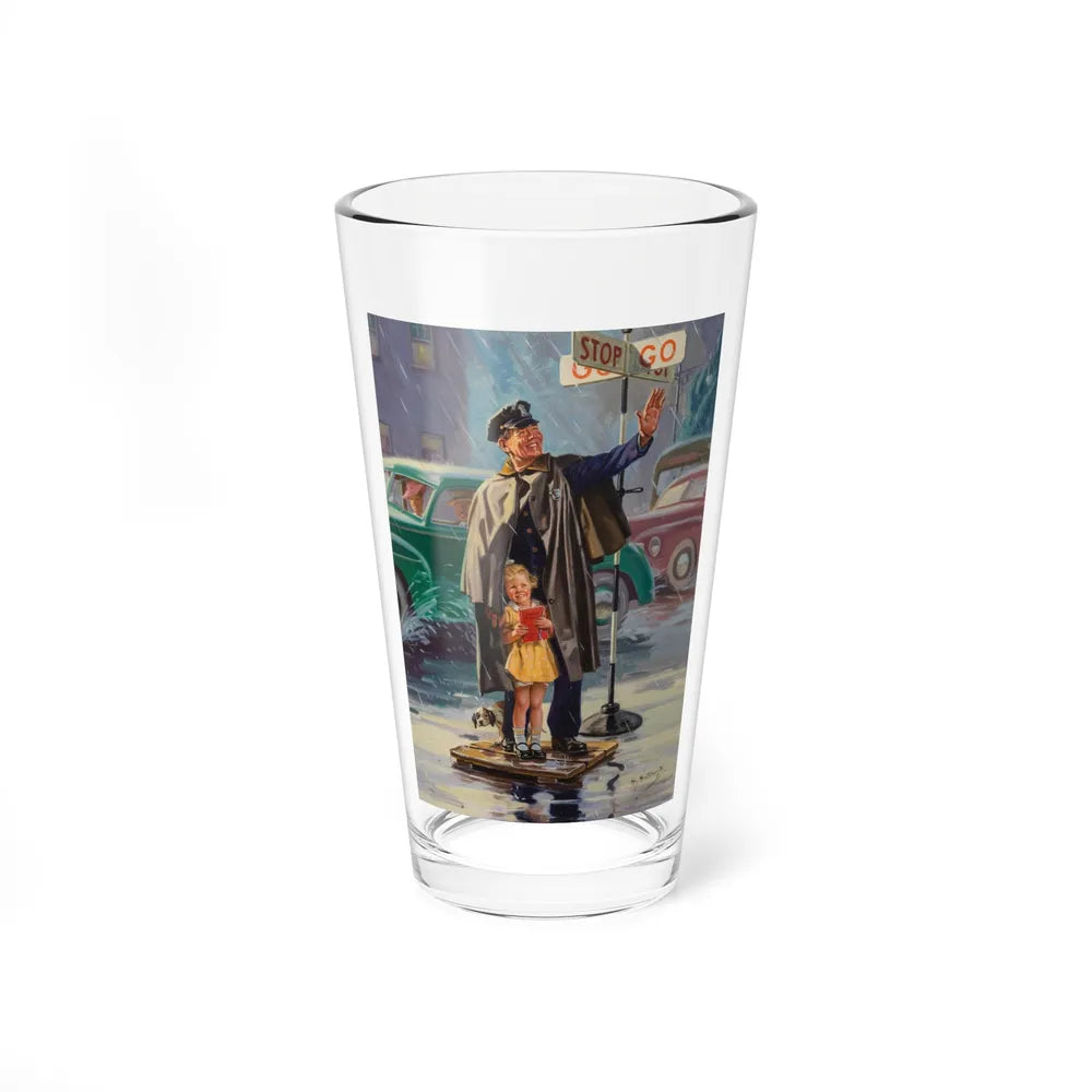 Stop Go (Magazine Illustration) Pint Glass 16oz-16oz-Go Mug Yourself