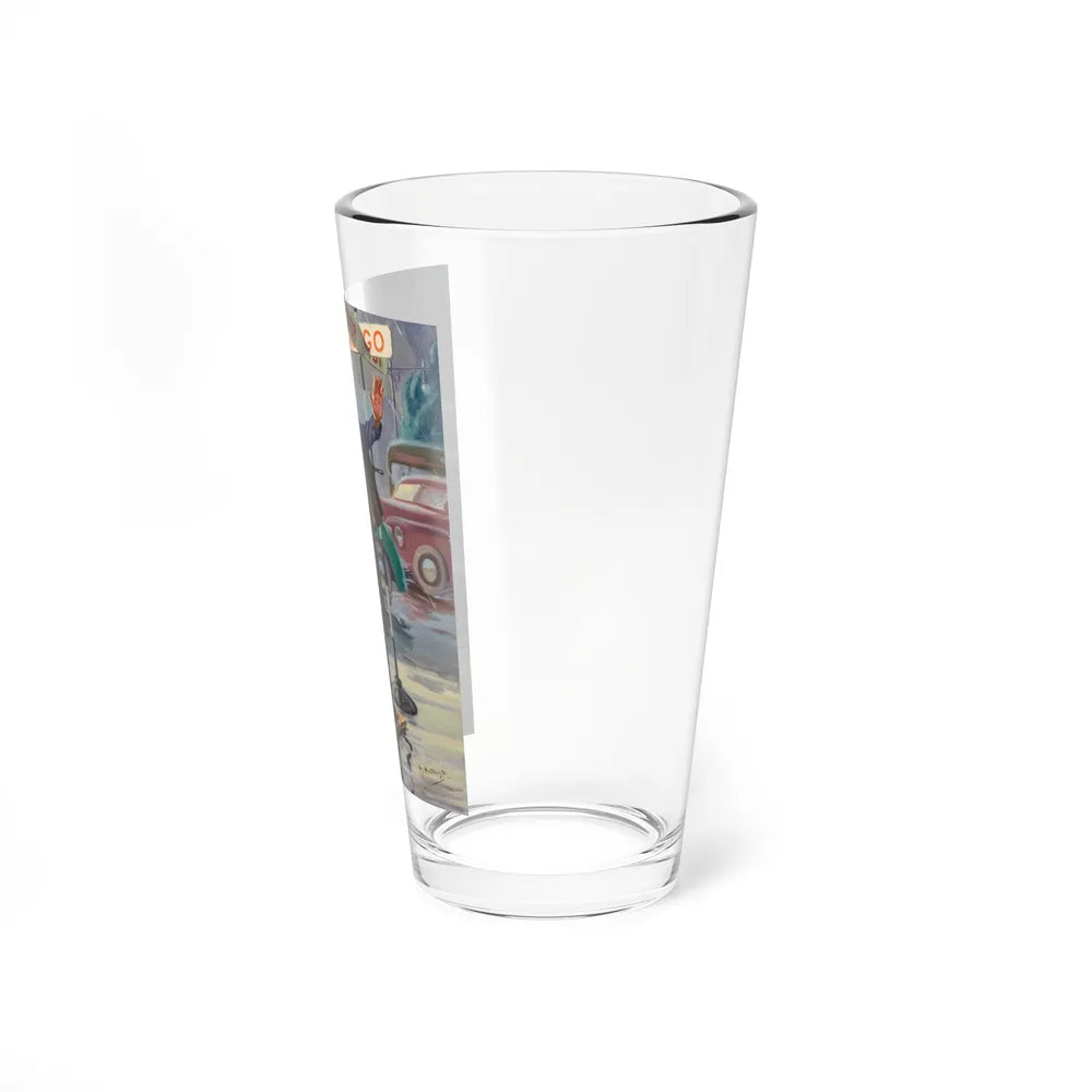 Stop Go (Magazine Illustration) Pint Glass 16oz-Go Mug Yourself