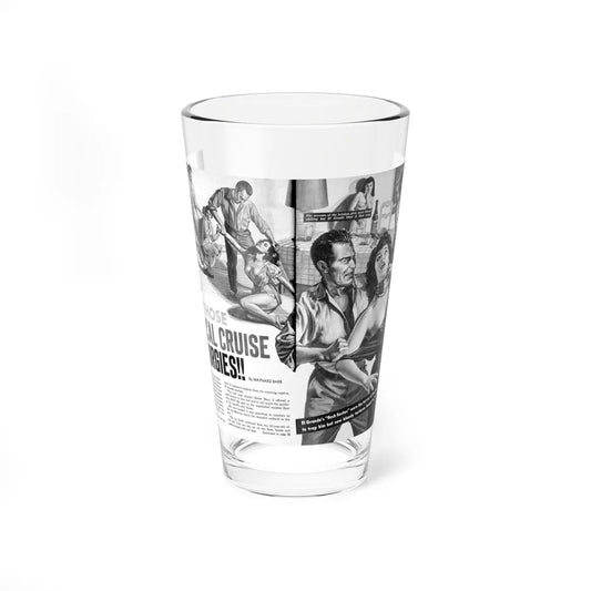 Stop Those Tropical Cruise Rape Orgies, Man's Action, October 1972 (Magazine Illustration) Pint Glass 16oz 16oz - Go Mug Yourself