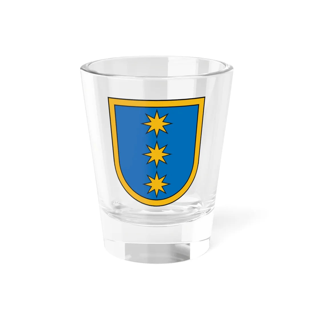 Stopiņu novads COA (Latvia) (Coat of Arms) Shot Glass 1.5oz 1.5oz - Go Mug Yourself