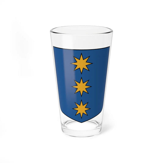 Stopiņu pagasta ģerbonis (Latvia) (Coat of Arms) Pint Glass 16oz 16oz - Go Mug Yourself