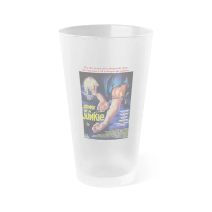 STORY OF A JUNKIE 1985 Movie Poster - Frosted Pint Glass 16oz Default Title - Go Mug Yourself