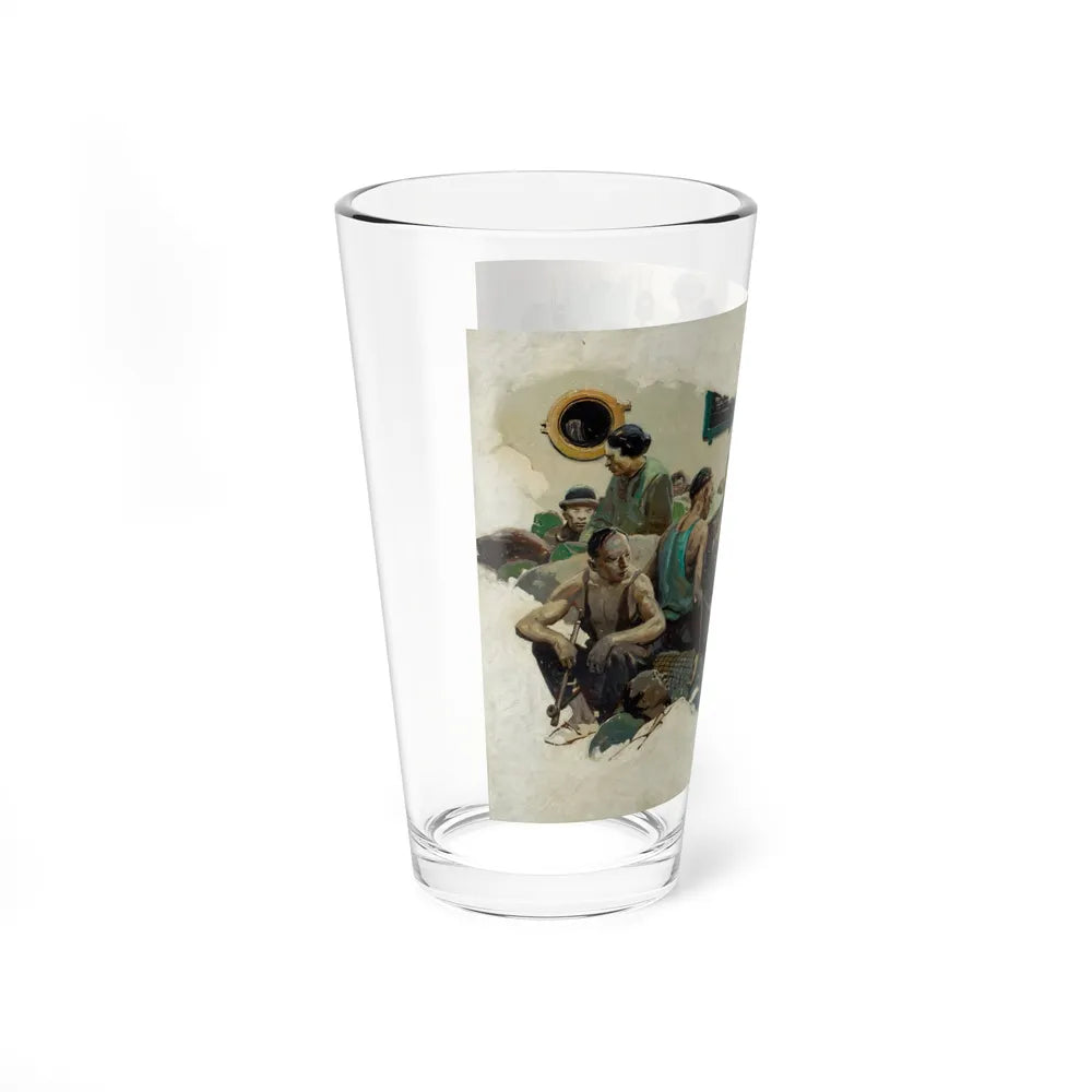 Stowaways, story illustration (Magazine Illustration) Pint Glass 16oz-Go Mug Yourself