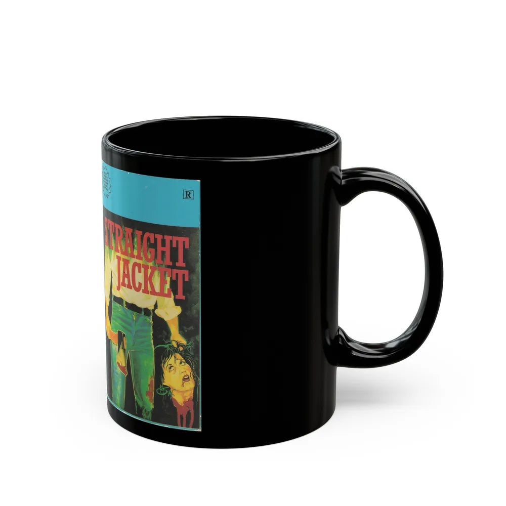 STRAIGHT JACKET (VHS COVER) - Black Coffee Mug-Go Mug Yourself