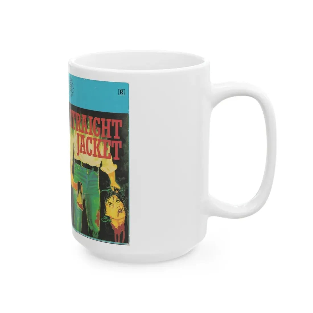 STRAIGHT JACKET (VHS COVER) - White Coffee Mug - Go Mug Yourself