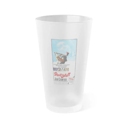 STRAIT-JACKET 1964 Movie Poster - Frosted Pint Glass 16oz Default Title - Go Mug Yourself