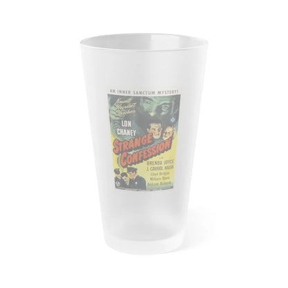 STRANGE CONFESSION 1945 Movie Poster - Frosted Pint Glass 16oz-Go Mug Yourself