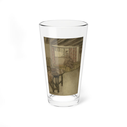 Strange Faces in the Window, Rip Van Winkle interior illustration, 1905 (Magazine Illustration) Pint Glass 16oz-16oz-Go Mug Yourself