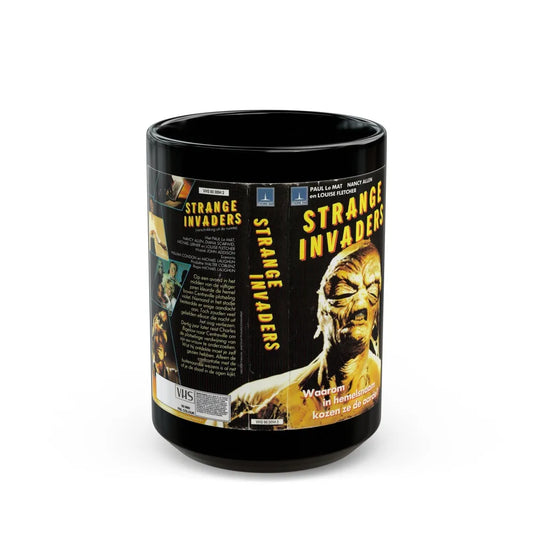 STRANGE INVADERS (VHS COVER) - Black Coffee Mug-15oz-Go Mug Yourself