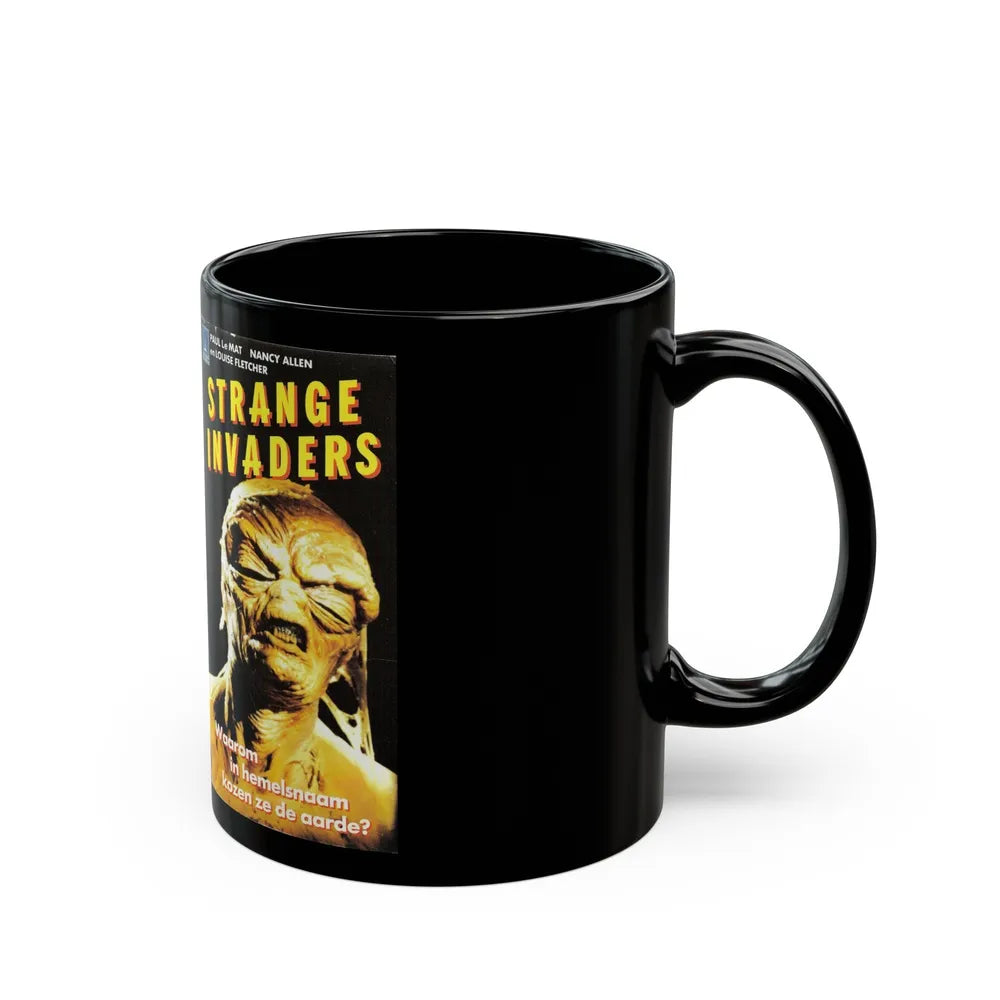 STRANGE INVADERS (VHS COVER) - Black Coffee Mug-Go Mug Yourself