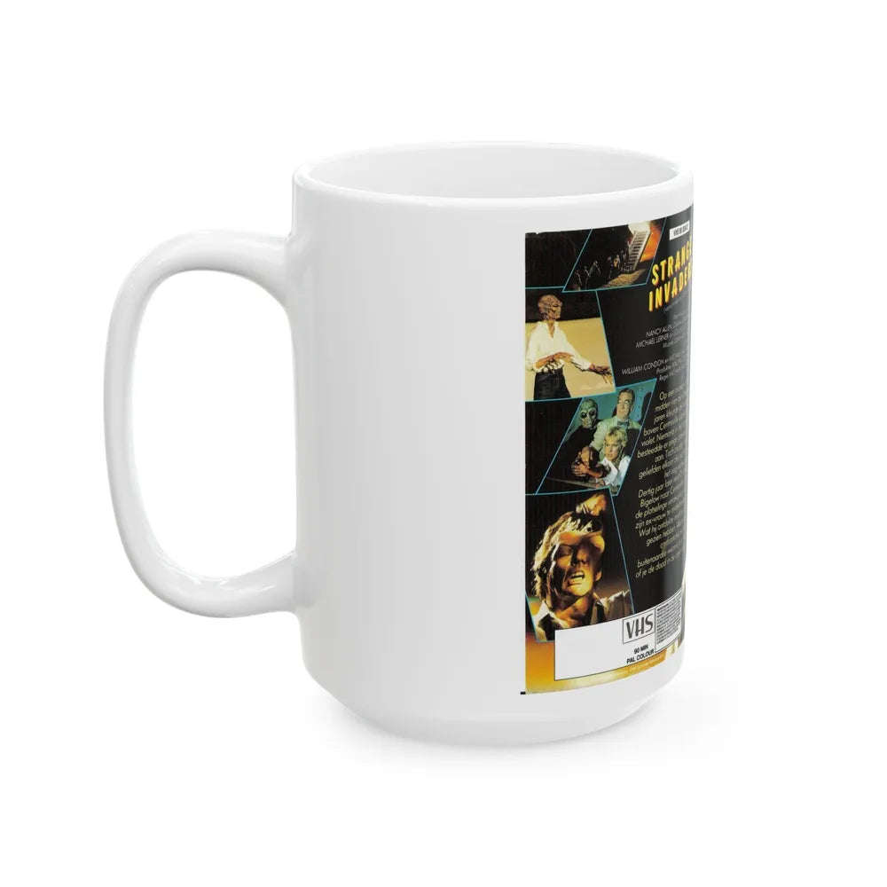 STRANGE INVADERS (VHS COVER) - White Coffee Mug-Go Mug Yourself