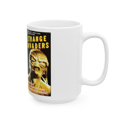 STRANGE INVADERS (VHS COVER) - White Coffee Mug-Go Mug Yourself