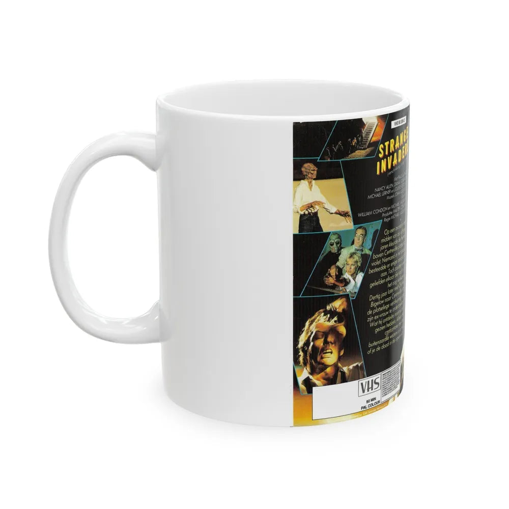 STRANGE INVADERS (VHS COVER) - White Coffee Mug-Go Mug Yourself