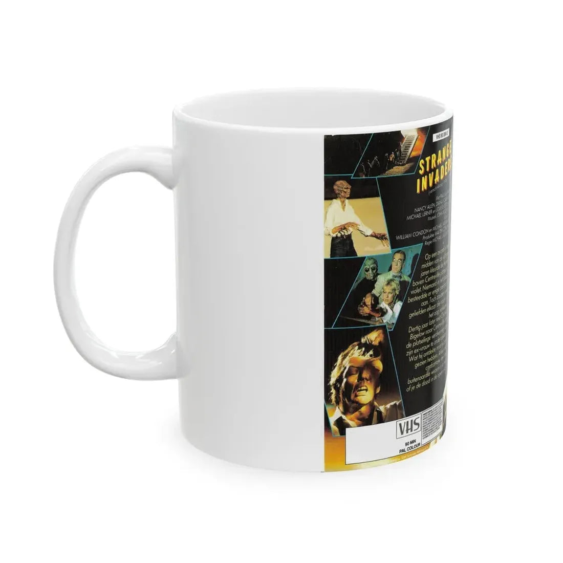 STRANGE INVADERS (VHS COVER) - White Coffee Mug - Go Mug Yourself