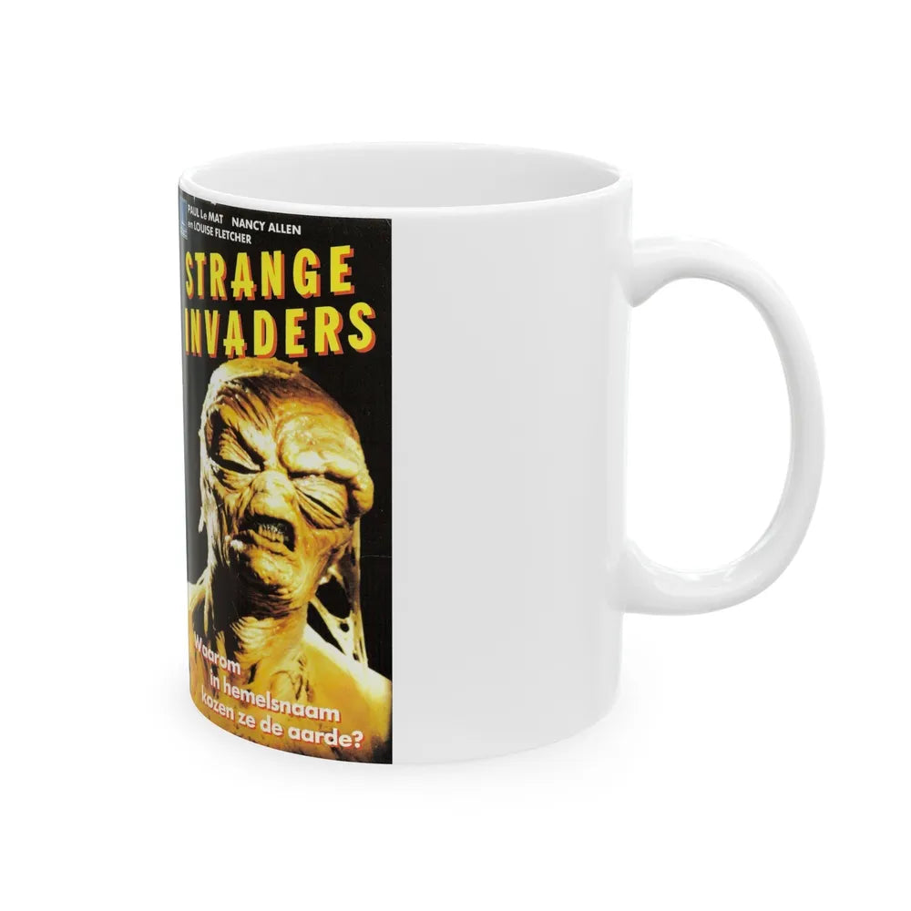 STRANGE INVADERS (VHS COVER) - White Coffee Mug-Go Mug Yourself