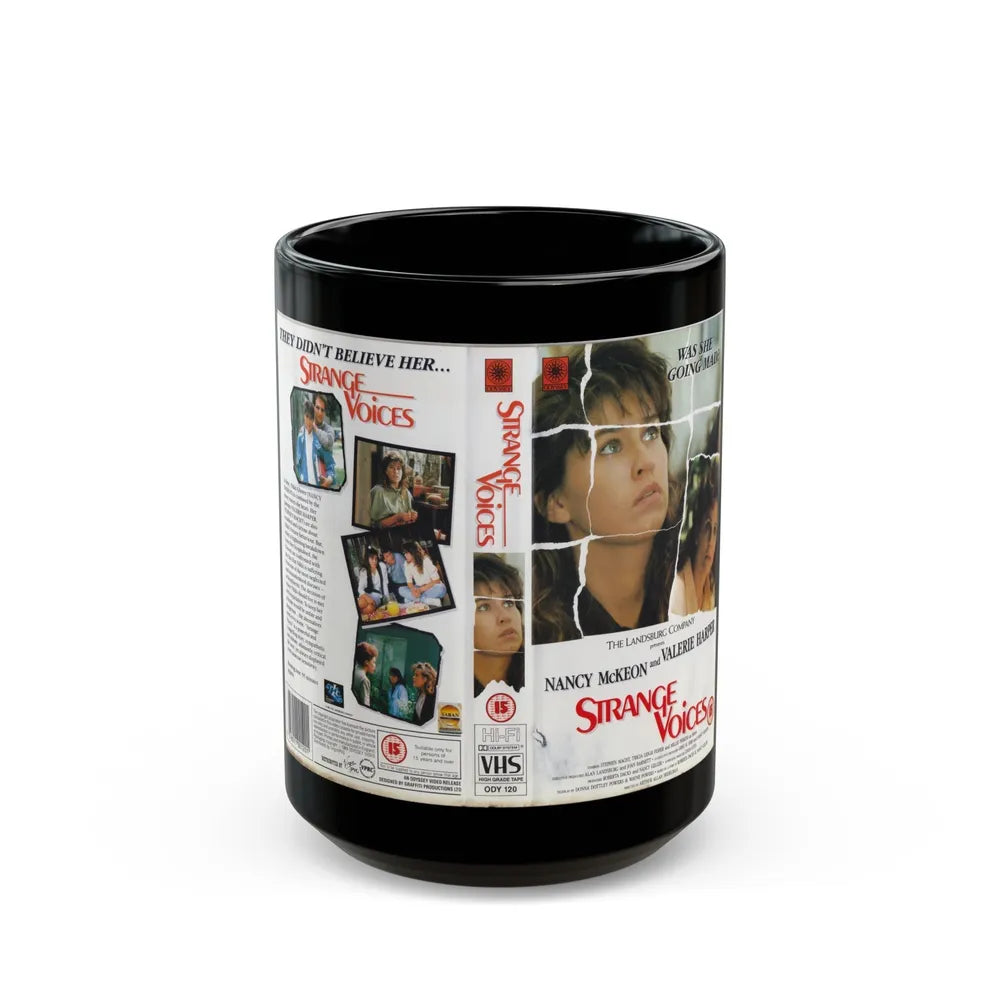 STRANGE VOICES VALERIE HARPER (VHS COVER) - Black Coffee Mug-15oz-Go Mug Yourself