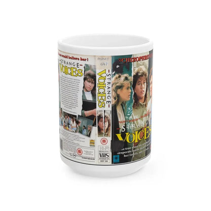 STRANGE VOICES (VHS COVER) - White Coffee Mug 15oz - Go Mug Yourself