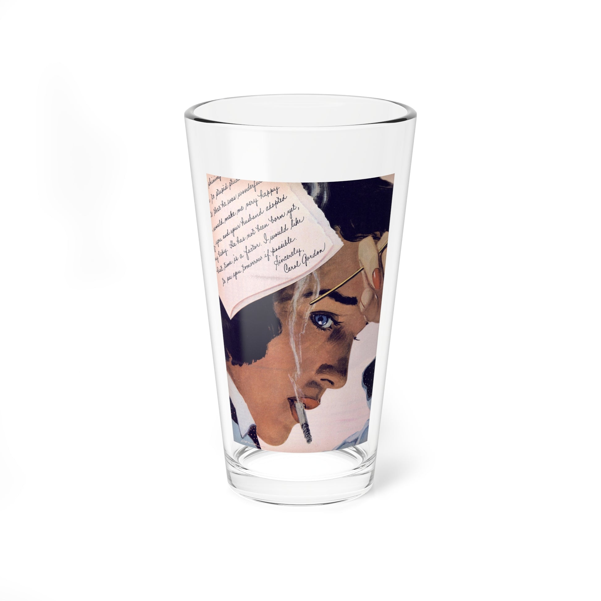 Stranger On The Way, Redbook, November 1951 (Magazine Illustration) Pint Glass 16oz-16oz-Go Mug Yourself