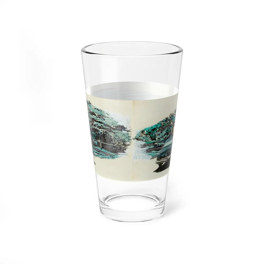 Strangers in the Night, Saturday Evening Post illustration (Magazine Illustration) Pint Glass 16oz - Go Mug Yourself