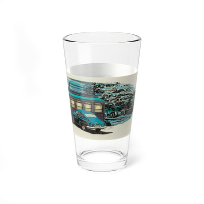 Strangers in the Night, Saturday Evening Post illustration (Magazine Illustration) Pint Glass 16oz-Go Mug Yourself