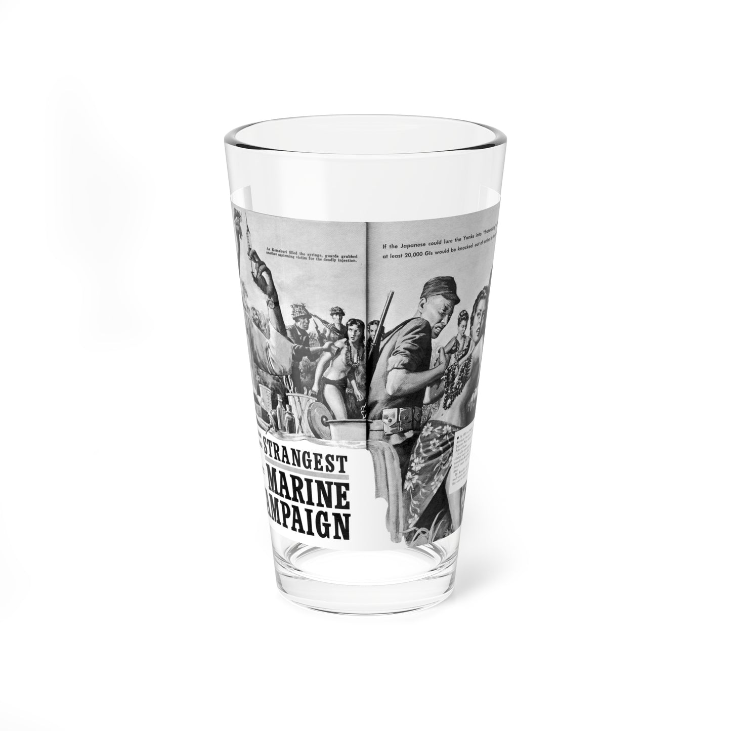 Strangest Marine Campaign, Action For Men, March 1965 (Magazine Illustration) Pint Glass 16oz-16oz-Go Mug Yourself