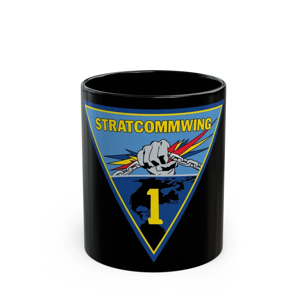 STRATCOMMWING 1 (U.S. Navy) Black Coffee Mug-11oz-Go Mug Yourself