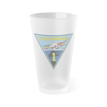 STRATCOMMWING 1 (U.S. Navy) Frosted Pint Glass 16oz-Go Mug Yourself