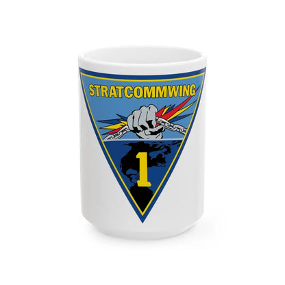 STRATCOMMWING 1 (U.S. Navy) White Coffee Mug-15oz-Go Mug Yourself